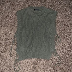Tied side sweater